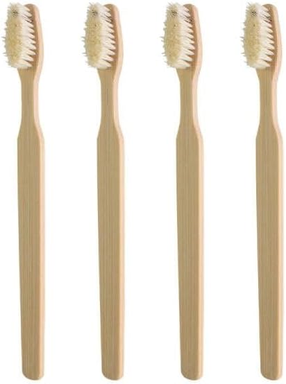 Bamboo Toothbrushes, Boar Bristle Toothbrush, Biodegradable Natural Bamboo Wooden Toothbrush (4)
