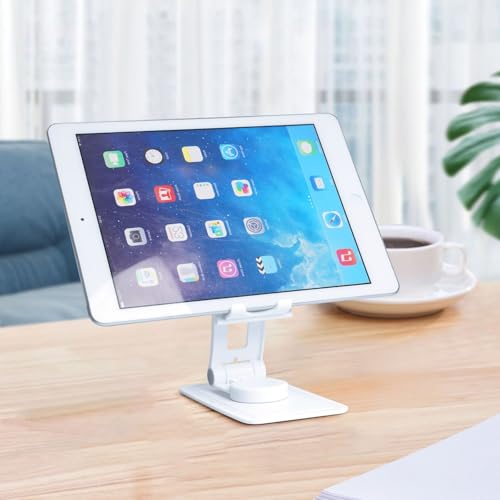 Starfish Cell Phone Stand 360° Adjustable Desktop Phone Holder Cradle Compatible With Most Mobile Phones White