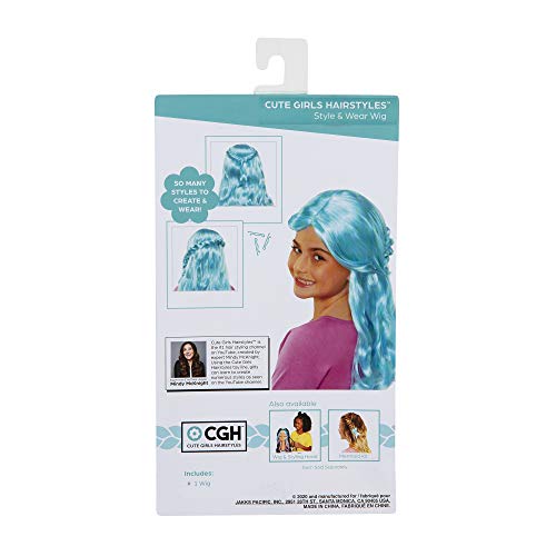 CGH Cute Girls Hairstyles! Wig - Turquoise Wavy Hair Style & Wear Wig