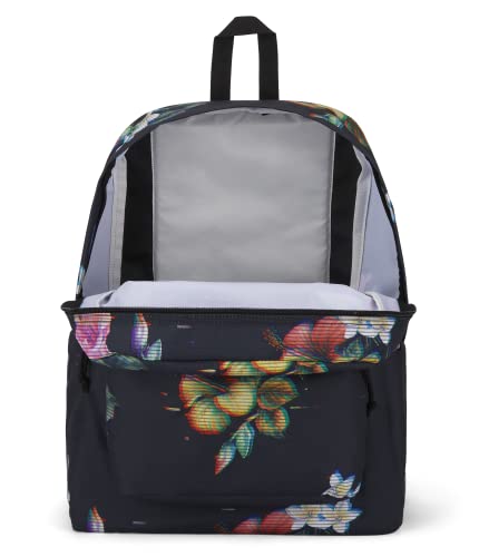 JanSport SuperBreak Backpack - Durable, Lightweight Premium Backpack - Floral Glitch