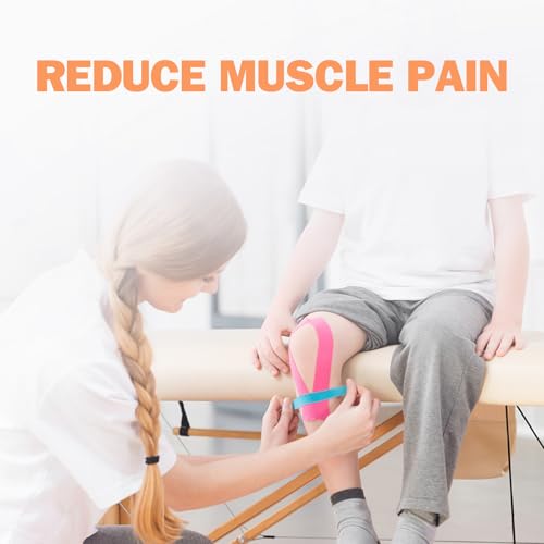 OK TAPE Basic Original Cotton Kinesiology Tape (2 Pack), Elastic Water Resistant Therapeutic Athletic Tape, Latex Free, Pain Relief, Injury Recovery, Uncut K Tape 2in×16.4ft - Beige