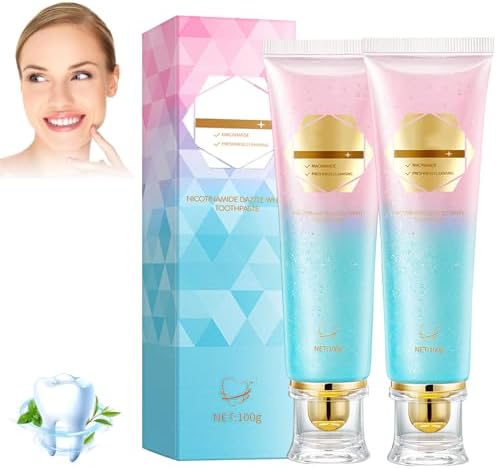2Pcs Niacinamide Whitening Toothpaste Acssart Radiant White Toothpaste,Niacinamide Intensive Whitening Toothpastes,Nicotinamide Radiant Whiten Toothpastes