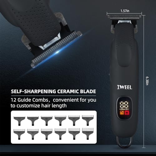 Beard Trimmer for Men Professional Hair Trimmer for Men Hair Clippers Eletric Razor Shavers Zero Gapped T Blade Edgers Liners Cordless Rechargeable Mustache Grooming Kit for Body