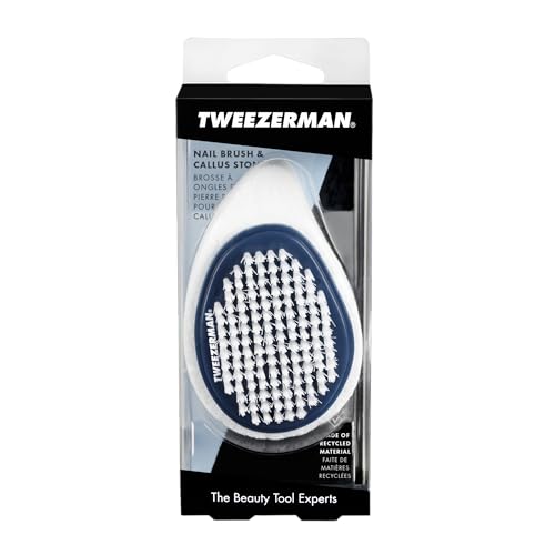 Tweezerman Exclusive Dual Surface Nail Brush & Callus Combo, Evening Blue