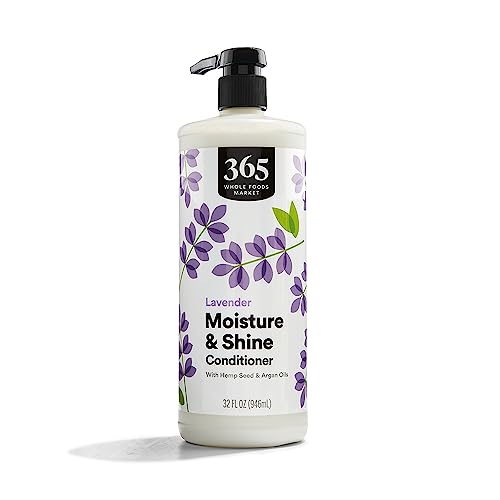 365 by Whole Foods Market, Moisture & Shine Conditioner with Hemp Seed & Argan Oil, Lavender Scent, 32 Fl Oz