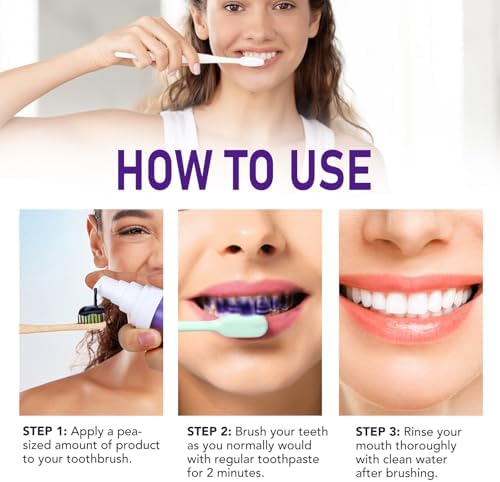 Purple Toothpaste, Teeth Whitening Colour Corrector Toothpaste for Teeth Whitening, Color Correcting Technology, Natural Removal Surface Stain