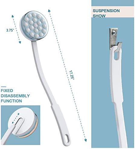 Back Lotion Applicator and Massager by Body Long Handheld self-Handhled Easy Reach for Sunscreen, Cream, Shower Gel on Back, Legs and Feet, Long Shower Bath Brush, Easily Roll-a Dispenser
