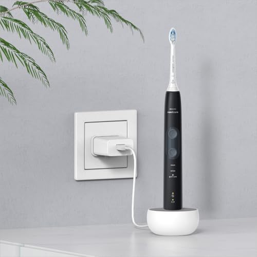 2-in-1 Wall Charger for Philips Sonicare Electric Toothbrush, 3-Port US Plug Charger Base for Philip 1100 3100 4100 4300 4500 5100 5300 6000 6100 6300 7000 Serie, IPX5, White