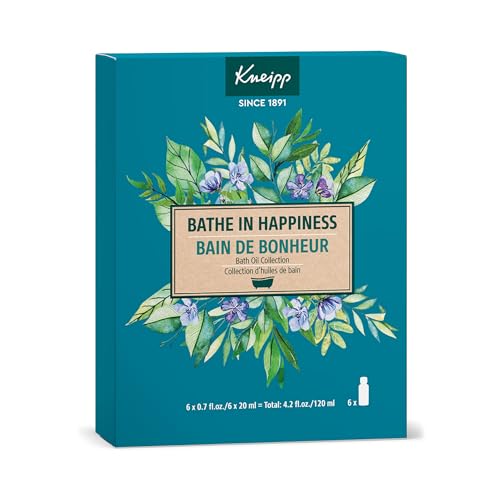 Kneipp Bathe in Happiness 6-Piece Bath Oil Set - 0.67 Per Bottle (6 Total) - Ideal for Trial & Travel - One Bottle Delivers Up to Two Baths