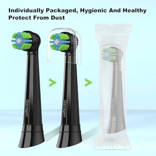 12 Pack Toothbrush Replacement Heads Compatible with Oral B iO, Replacement Heads for Oral B iO 3 4 5 6 7 8 9 10 Series Electric Toothbrushes, Black