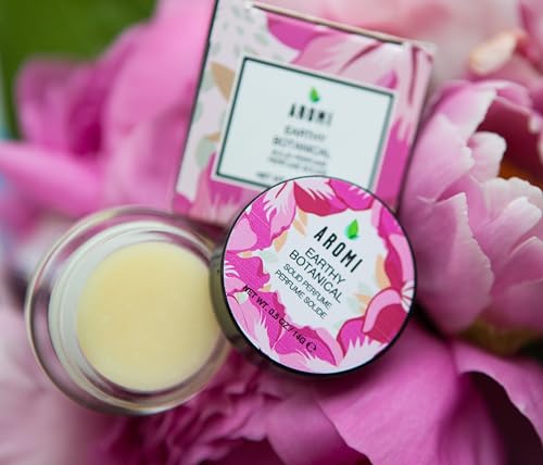 Aromi Solid Perfume | Floral Fragrance, Vegan, Cruelty-free, Travel, Women’s Gift, Apple, Jasmine, Musk Scent, Concentrated, Alcohol-Free (Earthy Botanical)