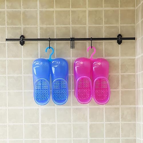 Movable Foot Soaker, Portable Feet Soaking Tub Massage Foot Bath Shoes, Bath Massager Basin Pedicure Feet Spa Shoes for Thermal Massage to Promote Blood Circulation (Large, Red)