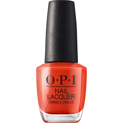 OPI Nail Lacquer Nail Polish | Opaque Bright Orange Crème Chip Resistant Nail Polish | Vegan, Fast Drying, Streak Free