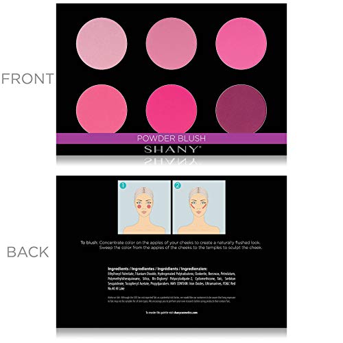 SHANY Shimmer & Matte Cool-Toned Blush Palette - Layer 5 - Refill for the 6 Layer Mini Masterpiece Collection Makeup Set