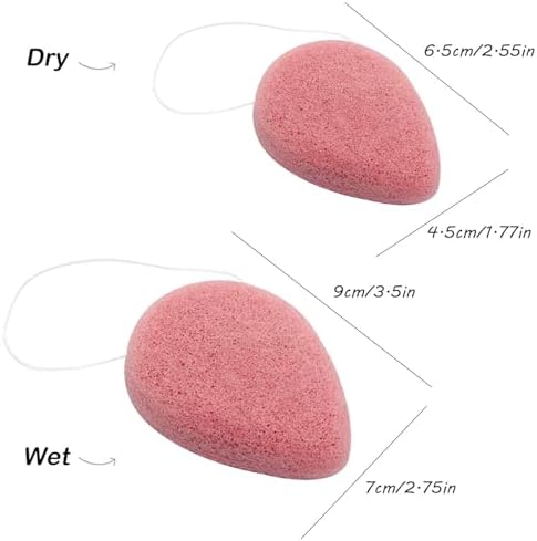 6 Pack Natural Konjac Facial Sponges, findTop 6 Colors Konjac Facial Sponges for Gentle Face Cleansing and Exfoliation