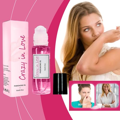 Raipult Crazy in Love Roll On Oil, 2PCS Pheromone Perfume For Women,Crazy in Love Pheromone Oil,Long-Lasting Portable Roll On Perfume