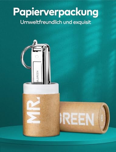 Portable Nail Clippers,Medical Grade Stainless Steel Foldable Nail Cutter with Leather Case, Ultra Slim Travel Design Mr-1099sl