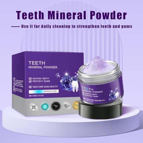 2pcs Teeth Restoration Mineral Powder, Mineral Tooth Powder, Effective in Strengthening Teeth and Gums, Fresh Breah (50g/1.76 oz)