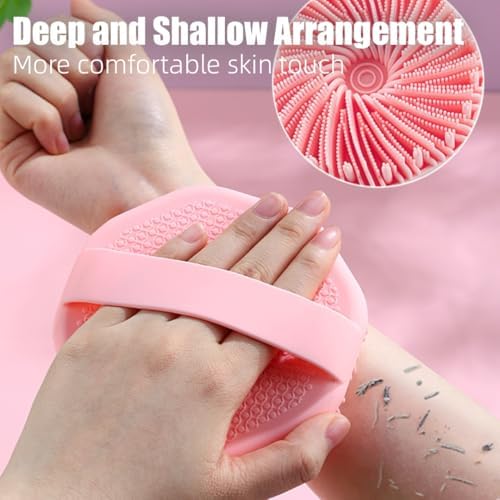 2Pcs Silicone Body Scrubber, Exfoliating Body Scrubber for Sensitive Skin, Silicone Scrubber Body, Silicones Body Brush for Showering