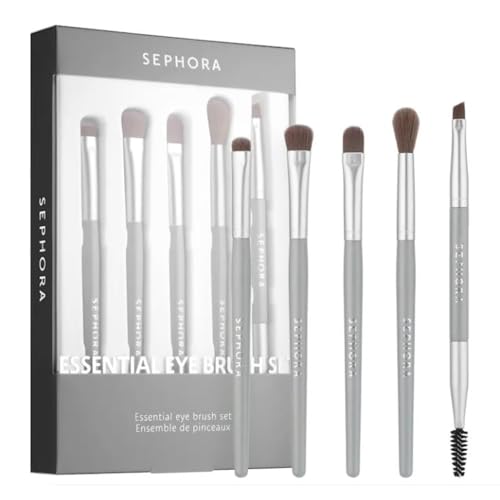 Sephora Collection Essential Eye Makeup Brush Set - 5 Brushes, grey