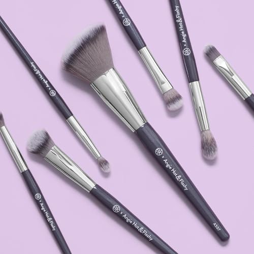 BK BEAUTY BRUSHES - ANGIE HOT & FLASHY Brush Set (7PC) - Viral Under-Eye Concealer, Eye Shadow, | Bronzer, Blush & Highlighter Makeup Brushes
