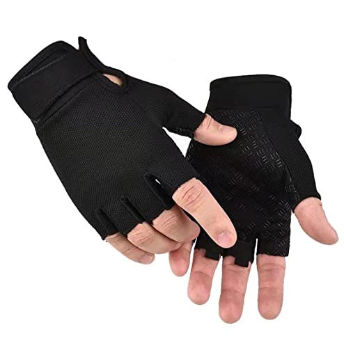 Fingerless Gloves Bicycle Gloves, Tactical Gloves Airsoft Gloves Training Gloves Fishing Gloves, Biking Gloves Men & Women (Black, Small)