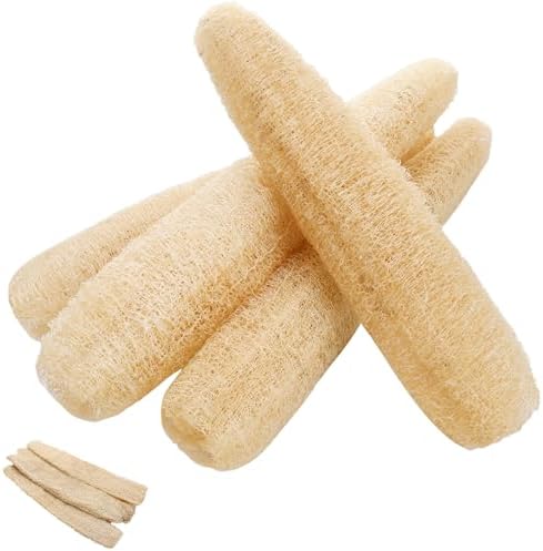 15.7-19.7 inches Natural Loofah Sponges Pack of 4 for Kitchen Dishes Body Scrubber