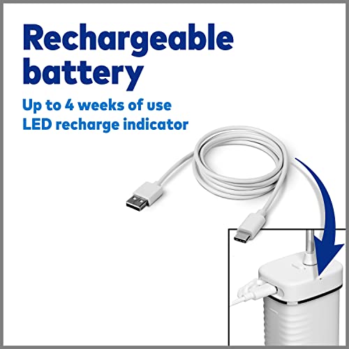 Waterpik Cordless Slide Professional Water Flosser, Portable Collapsible for Travel and Storage, with Travel Bag and 4 Tips, ADA Accepted, Rechargeable and Waterproof, White WF-17CD010-1