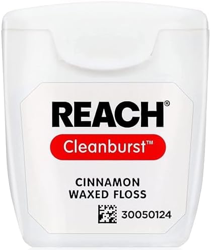 Reach Cleanburst Waxed Dental Floss Cinnamon, 55 Yards (Pack of 12)