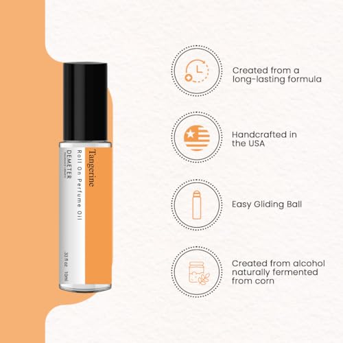 DEMETER Tangerine Roll On Perfume Oil, 0.33 Oz, Long-Lasting