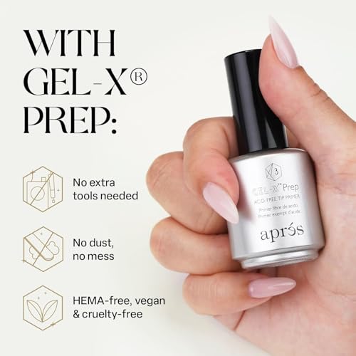 APRÉS Gel-X Prep Acid-Free Tip Primer 15 ml, Nail Tip Etching Prep for Improved Adhesion