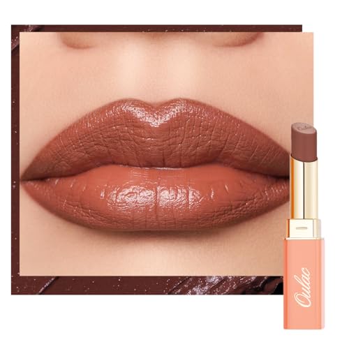 Oulac Color Rich Satin Lipstick - Medium Brown Full Coverage Lip Color, Creamy Silky-Smooth, Moisturizing, Satin Matte Finish, Infused With Shea Butter, Vegan & Clean Beauty, 4g, SG15 Barbara