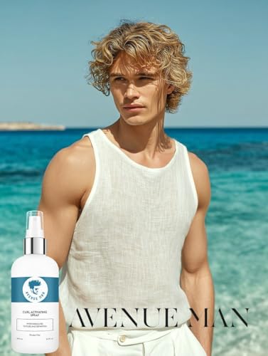 Avenue Man Curl Activating Spray - Frizz Free Activator for Defined, Irresistible Curls - Leave-In Conditioner with Marula Oil