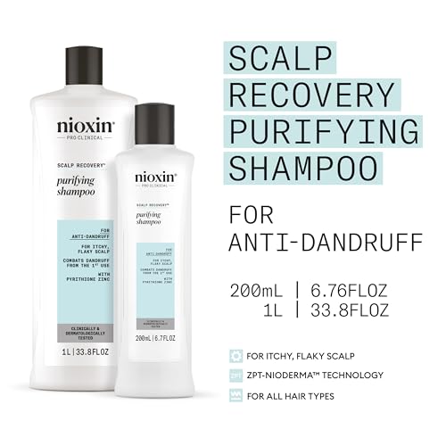 Nioxin Scalp Recovery Purifying Shampoo | For Itchy, Flaky Scalp | Anti-Dandruff | Formulated with Pyrithione Zinc