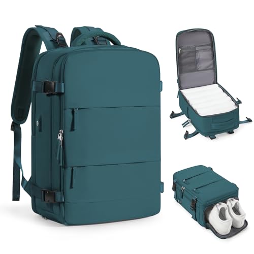 coofay Travel Backpack Carry on Flight Approved Mochila De Viaje Carry on Backpack for Airplanes Spirit Airlines Personal Item Bag 18x14x8 Inches Travel Bag Traveling Backpack for Women Men
