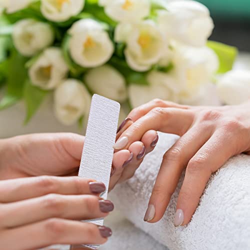 Xinnun 150 Pcs Nail Files 100/180 Grit Double Sides Professional Reusable Emery Board Nail Files for Acrylic Manicure Tools Suit for Home Salon