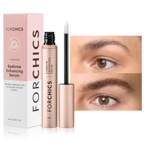 ForBrow Eyebrow Growth Serum For Thicker Brows - Natural & Organic Conditioner For Fuller and Thick Eyebrows | Vegan & Cruelty-Free Formula | New Innovative Peptides - [0.10 fl. oz/ 3ml]