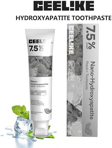 7.5% Hydroxyapatite Toothpaste – Strengthens Enamel, Protects Gums & Freshens Breath – Fluoride-Free, Ideal for Sensitive Teeth, 120g (3)