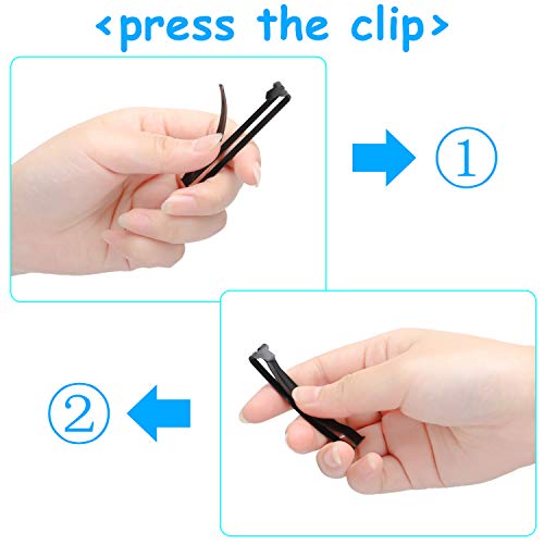 48 Pieces No Slip Metal Hair Clips Hairpin Open Center Metal Barrettes 2.36 x 0.39 Inch Snap Button Hairpin for Women, Gold Silver Black and Coffee