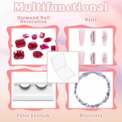 30 Pcs Press On Nail Packaging Box with 60 Pcs Adhesive Double Sided Tape Artificial Nail Display Storage Box Acrylic Nail Display Box Nail Box Organizer Case for Nail Salon