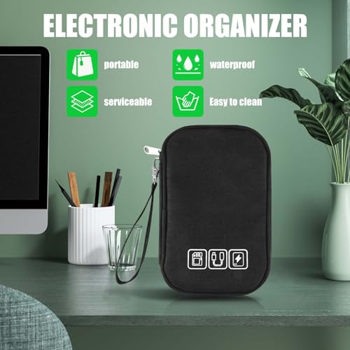 Ujjdwiurgh Electronic Organizer, Travel Cable Organizer Bag Pouch Portable Electronic Storage Multifunction Case