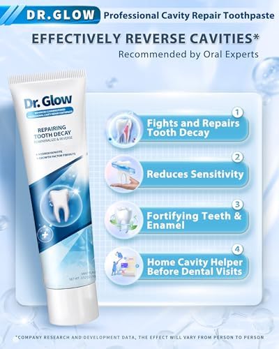 Adult Cavity Repair Toothpaste, Cavity Reversing Hydroxyapatite Toothpaste, Cavity Filler for Tooth Remineralization, Tooth Decay Treatment Repair, Enamel Repair Cavity Remover, Fluoride Free