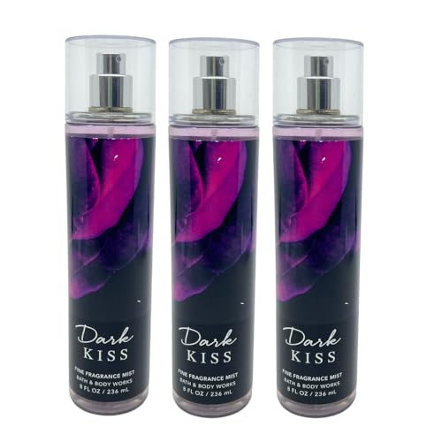 Bath & Body Works Signature Collection Dark Kiss Fine Fragrance Mist, 8 Fl Oz (3-Pack)