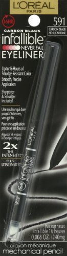 L’Oréal Paris Infallible Never Fail Eyeliner, Carbon Black, 0.008 oz.