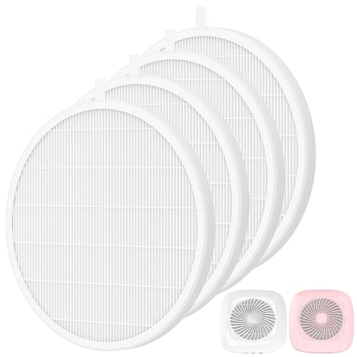 4 Pack Nail Dust Collector Replacement Filter Compatible with MelodySusie Nail Dust Collectors, Models SPro/ XC320J, Attach 99% of Nail Dust and Fly Ash, Reusable Acrylic Nail Tool, White