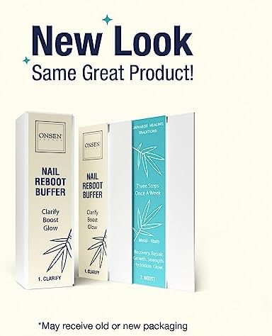 Onsen Secret Nail Buffer Block Replacement Pads - 3 Way Buffing Block Smooth Shine Natural Nail Buffing Pads w/ 3 Sides Coarse, Soft, Silky, Nail Buffer Replacement Pads Only - 12 Combo Pads - 3 Pack