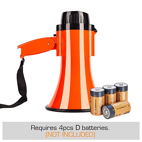 30 Watt Power Portable Megaphone Bullhorn Speaker Voice, Siren/Alarm and 240S Recording with Volume Control and Strap (Red)