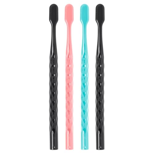 Oral-B Pro Whitening Brilliance Toothbrushes, Extra Soft, Black, Coral, and Teal, 4 Count