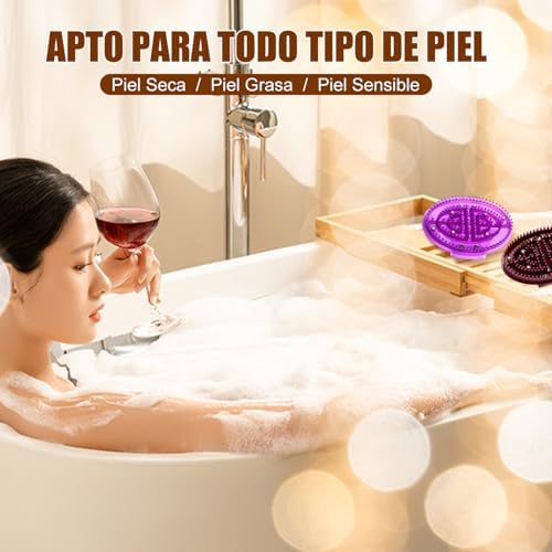 2Pcs Meridian Massage Brush, Handheld Massage Brush for Belly, Beauty Professional Full Body Relaxation Massager Brushs Tools, Full Body SPA Meridian Pressure Brushes with Essential Oils (Brown)