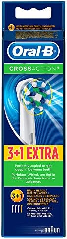 Oral B Cross Action Electric Toothbrush Replacement Brush Heads Refill, 4Count